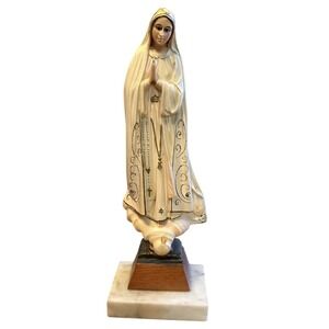 Vintage Our Lady Of Fatima Portugal Statue Religious